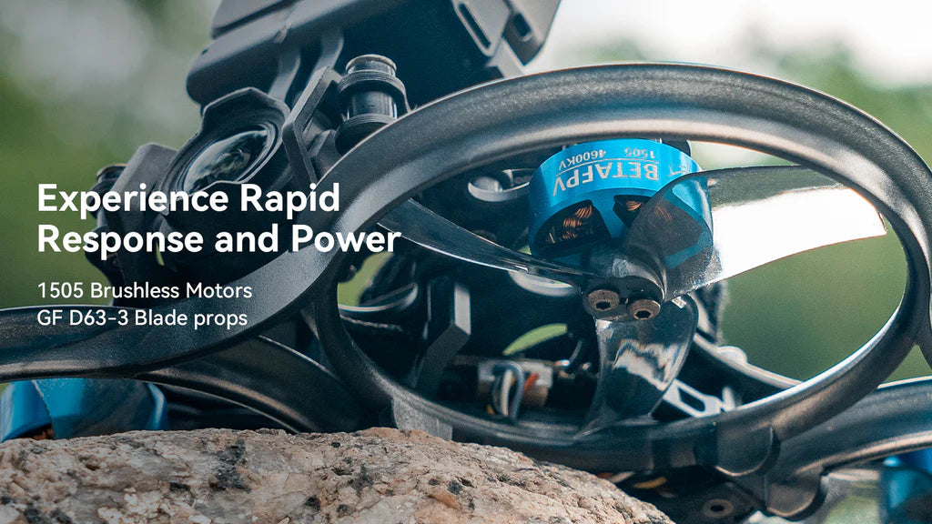 BetaFPV, Rapid response and power from 1505 brushless motors on Pavo25