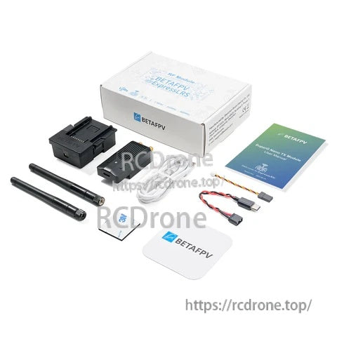 BETAFPV SuperG Nano Transmitter kit with antennas, module, adapter, cables, stickers and user booklet