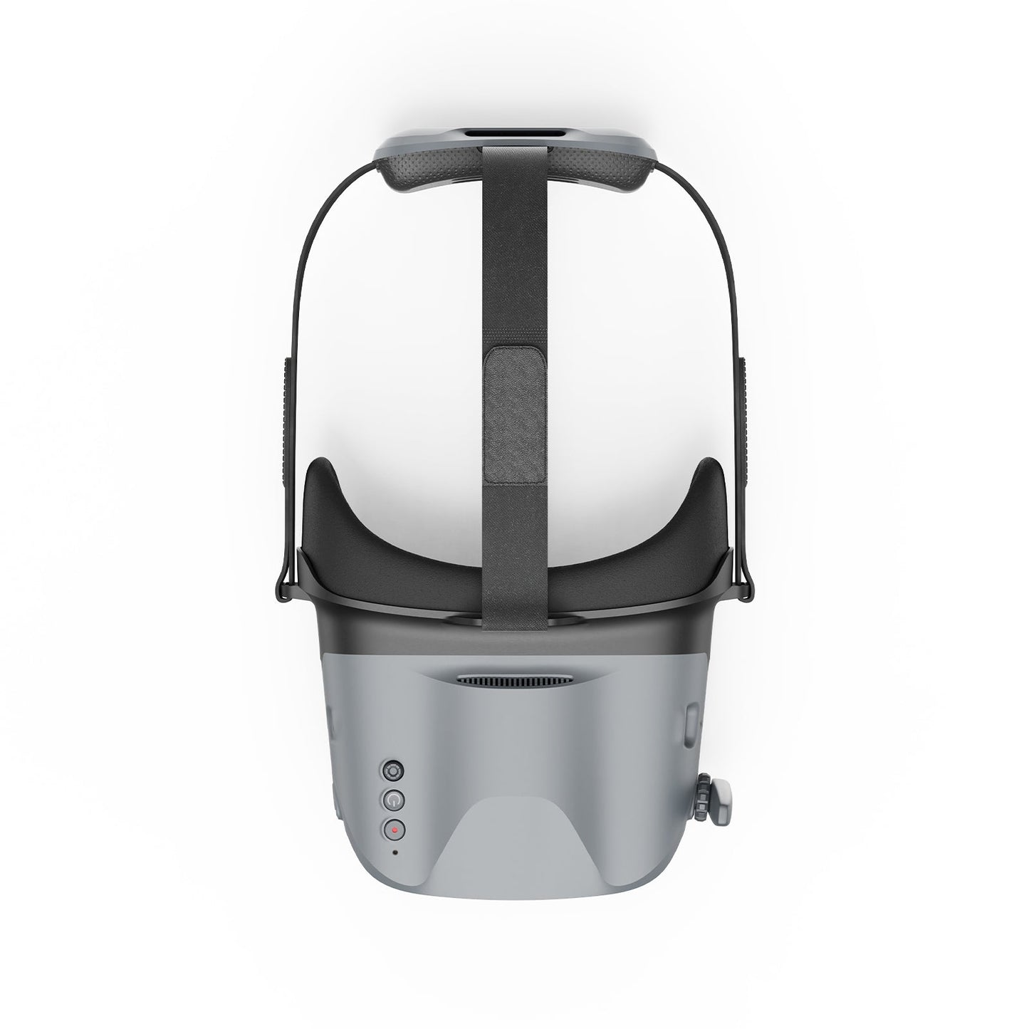 BetaFPV VR04 analog FPV goggles with adjustable head strap, front control buttons, and side dial