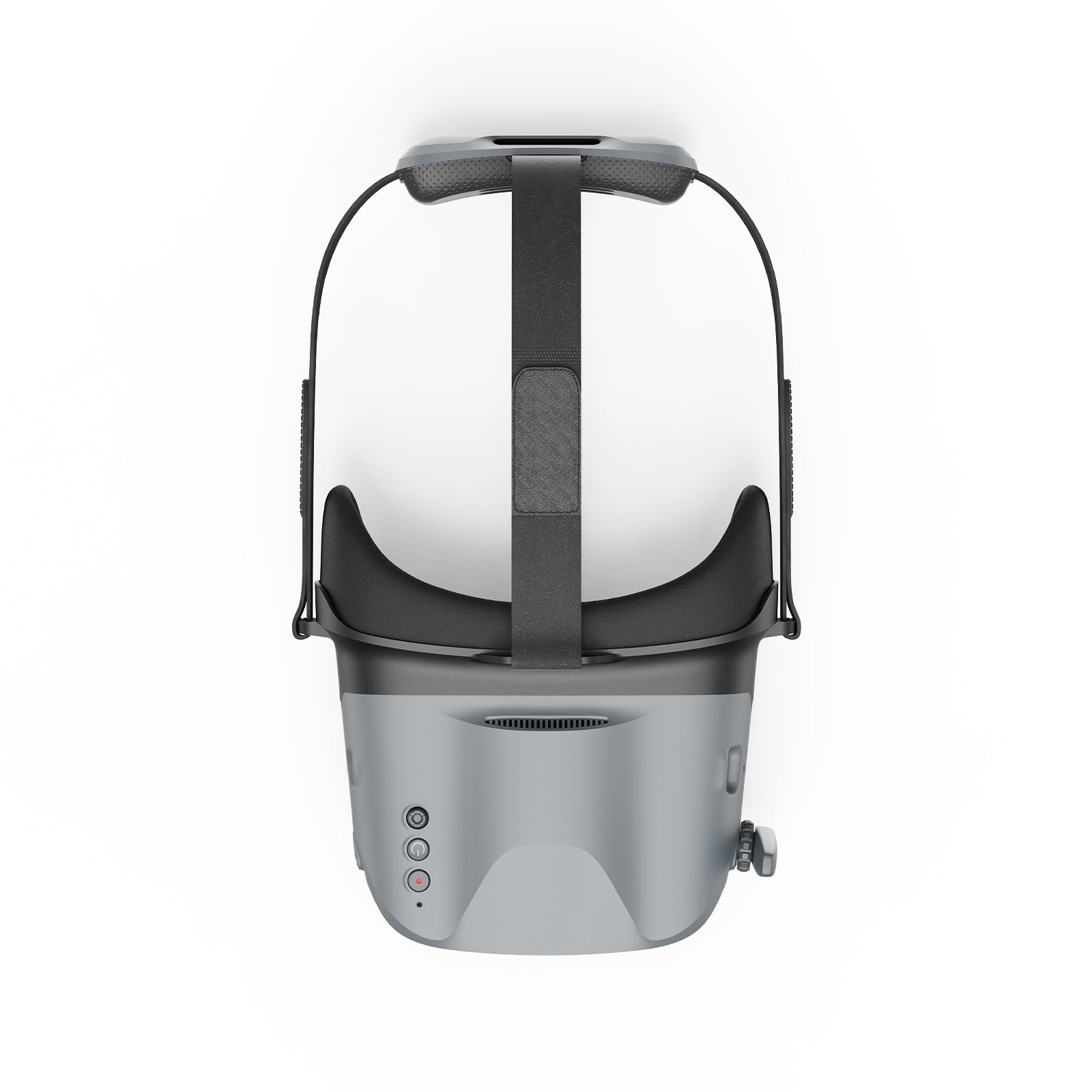 BetaFPV VR04 analog FPV goggles with adjustable head strap, front control buttons, and side dial