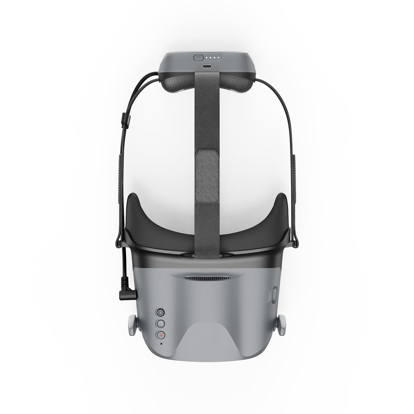 BetaFPV VR04 HD FPV goggles with adjustable head strap, top status LEDs, and front control buttons