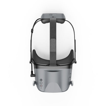 BetaFPV VR04 HD FPV goggles with adjustable head strap, top status LEDs, and front control buttons