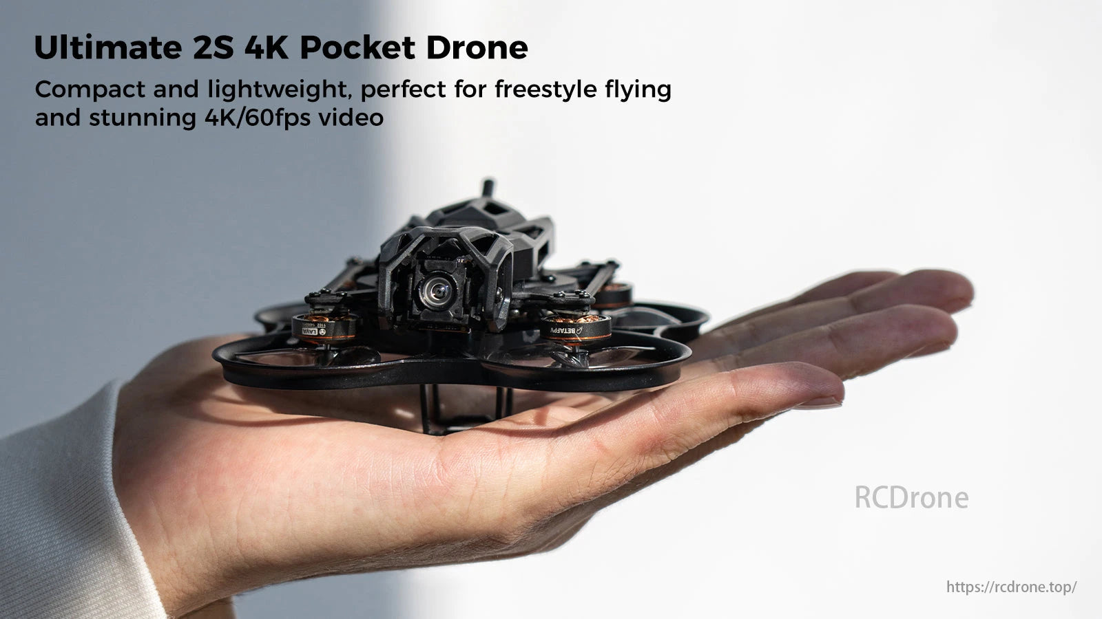 BetaFPV, A compact, lightweight drone offering freestyle flight and impressive 4K/60fps video capabilities.