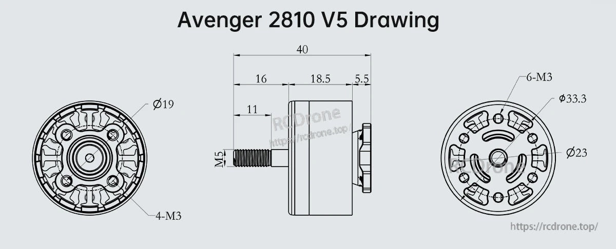 BrotherHobby Avenger 2810 V5 910KV Motor(CW)