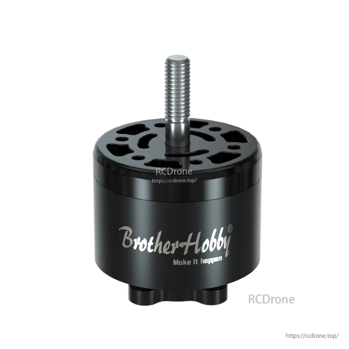 BrotherHobby Avenger 2816 V5 brushless drone motor with black housing, top mounting holes, and threaded shaft