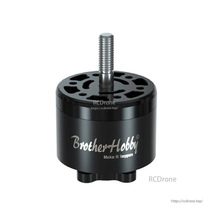 BrotherHobby Avenger 2816 V5 brushless drone motor with black housing, top mounting holes, and threaded shaft