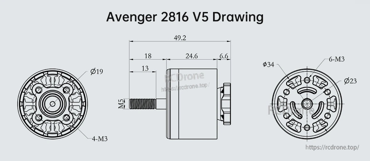 BrotherHobby Avenger 2816 V5 760KV Motor(CW)