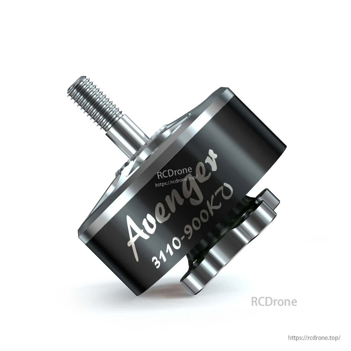 BrotherHobby Avenger 3110 brushless motor with threaded shaft, black can marked “3110-900KV”