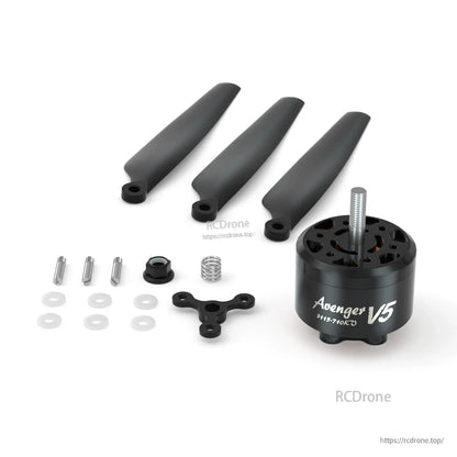 BrotherHobby Avenger 3115 V5 CW Brushless Motor, BrotherHobby Avenger V5 3115 CW brushless motor with three propellers and mounting hardware kit