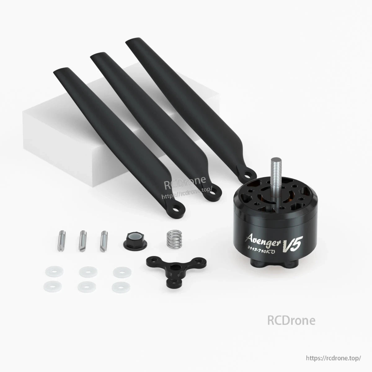 BrotherHobby Avenger 3115 V5 CW Brushless Motor, BrotherHobby Avenger V5 brushless motor with long propeller blades and small mounting hardware set