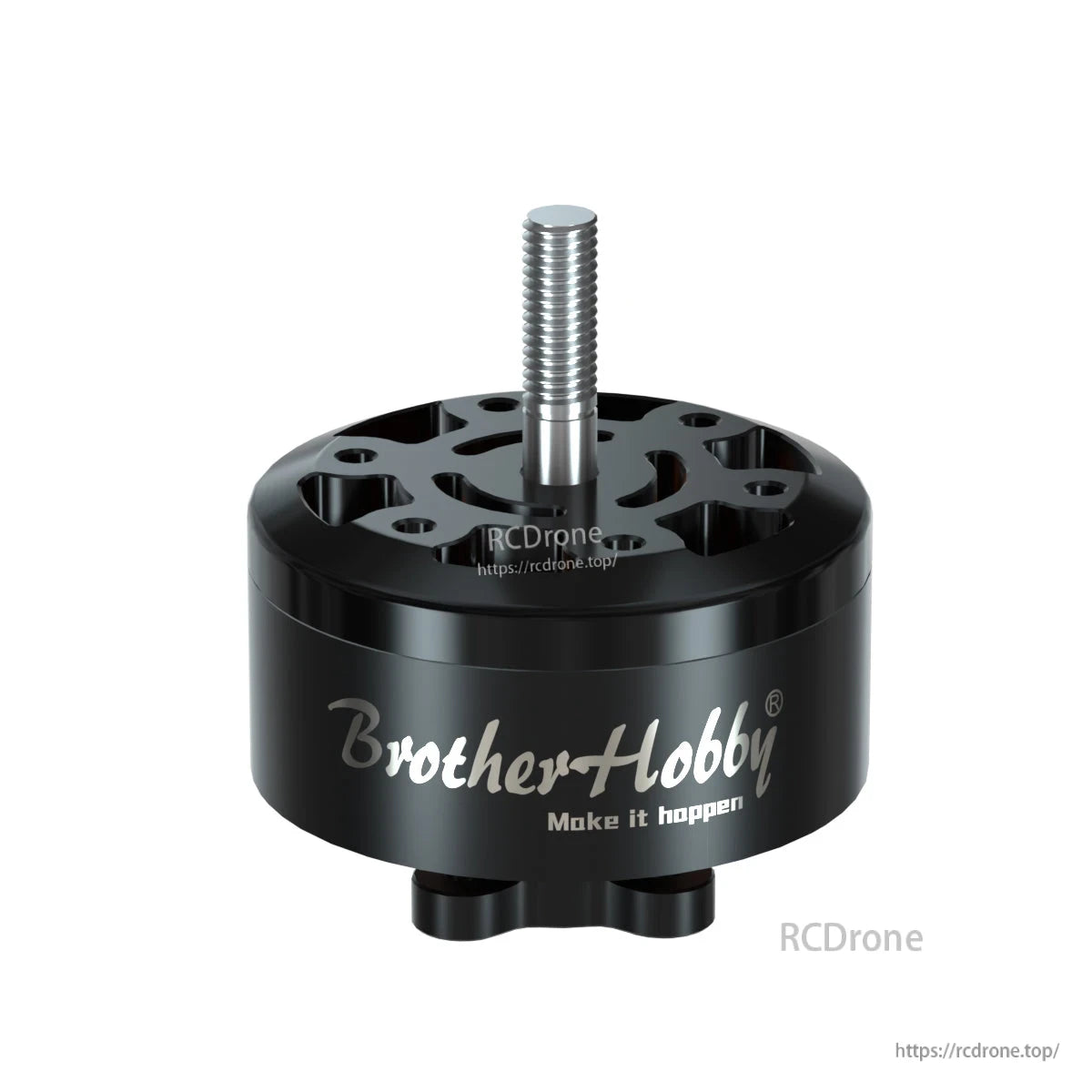 BrotherHobby Avenger 3512 V5 CW brushless motor with black aluminum housing and threaded shaft