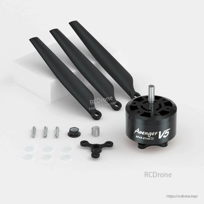 BrotherHobby Avenger 3515 V5 CW Brushless Motor, BrotherHobby Avenger V5 3515 brushless motor with three propeller blades and mounting hardware set