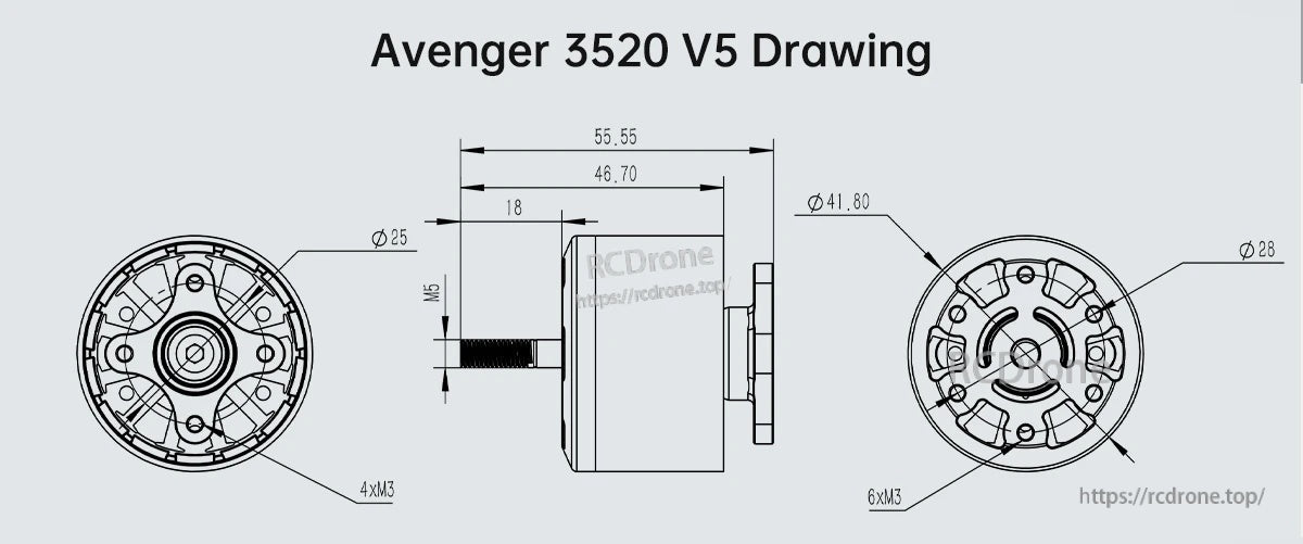 BrotherHobby Avenger 3520 V5 330KV/380KV/420KV/470KV/540KV Motor(CW)