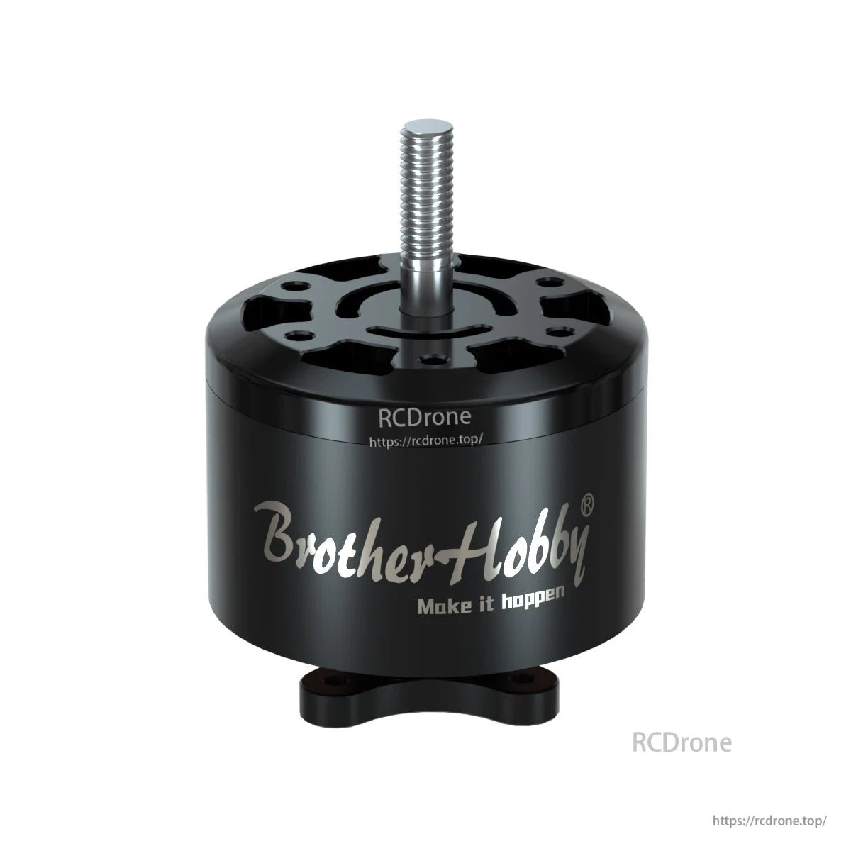 BrotherHobby Avenger 3520 V5 CW brushless motor with black can, top mounting holes, and threaded shaft