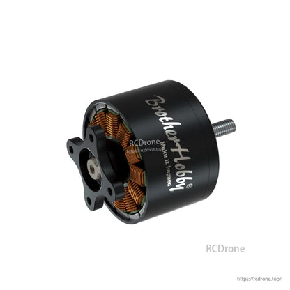 BrotherHobby Avenger 3520 V5 CW brushless motor with black housing, copper windings, and threaded shaft