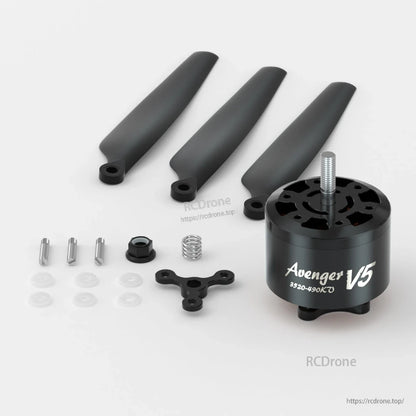 BrotherHobby Avenger 3520 V5 CW Brushless Motor, BrotherHobby Avenger V5 3520 brushless motor kit with three propeller blades and mounting hardware