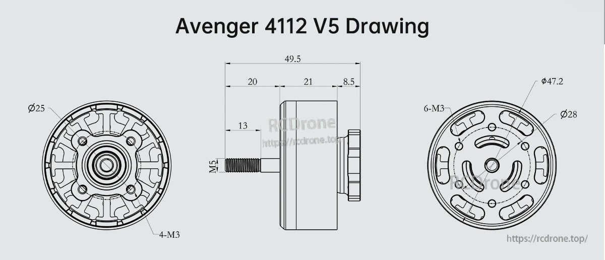 BrotherHobby Avenger 4112 V5 560KV/720KV Motor(CW)