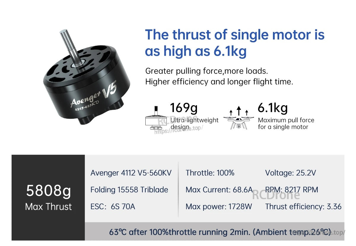 BrotherHobby Avenger 4112 V5 560KV/720KV Motor(CW)