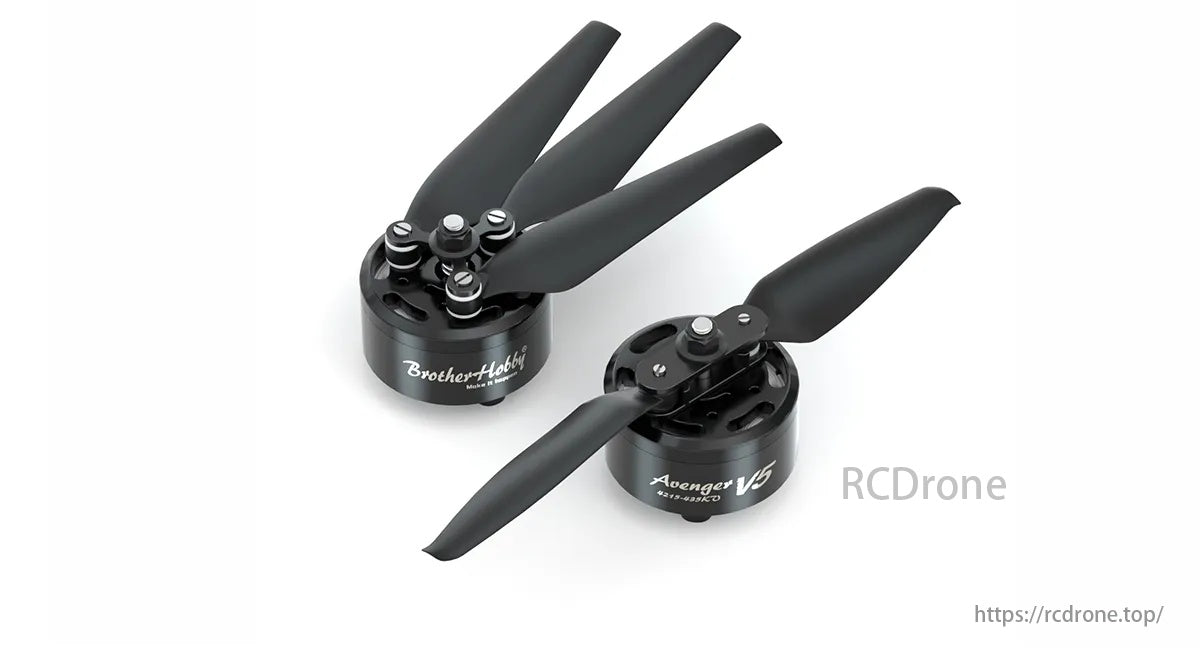 BrotherHobby Avenger 4215 Motor, Specifications for a motor include KV ratings, materials, dimensions, and configuration details.