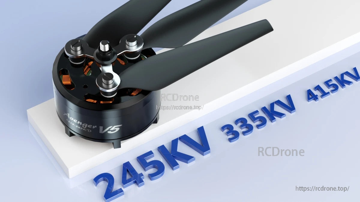 BrotherHobby Avenger 5215 V5 Motor, BrotherHobby Avenger 5215 V5 brushless drone motor with 4-bolt prop mount and KV options 245/335/415