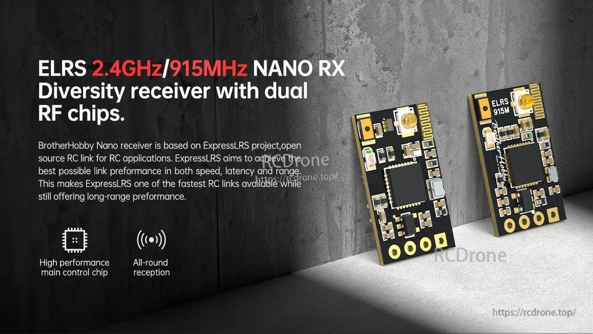 BrotherHobby ELRS 2.4GHz/915MHz NANO RX