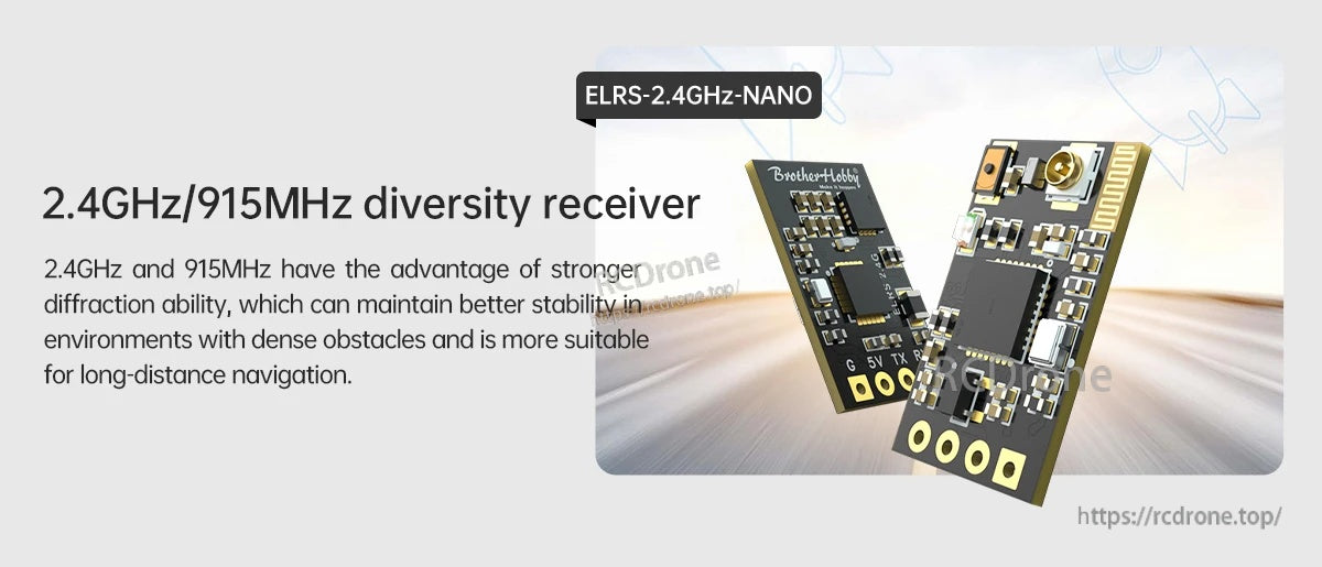 BrotherHobby ELRS 2.4GHz/915MHz NANO RX