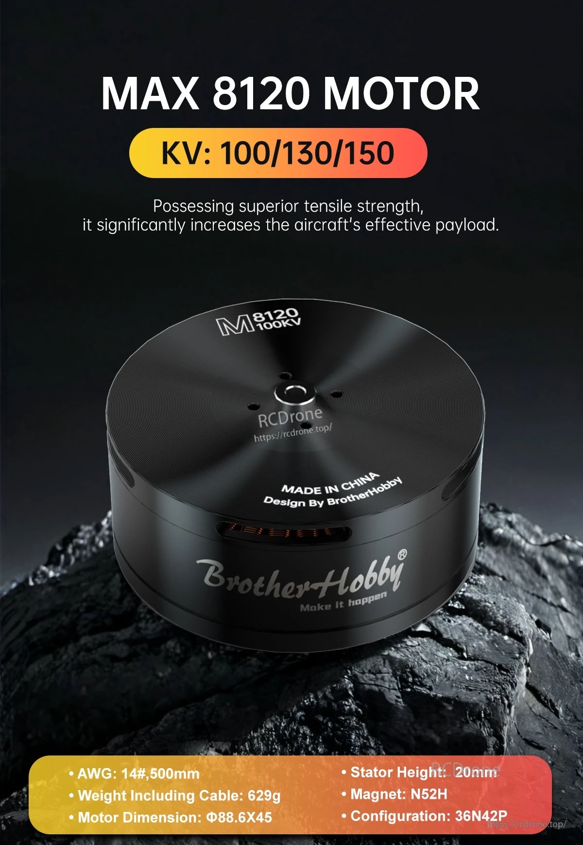 BrotherHobby MAX 8120-100KV/130KV/150KV Motor