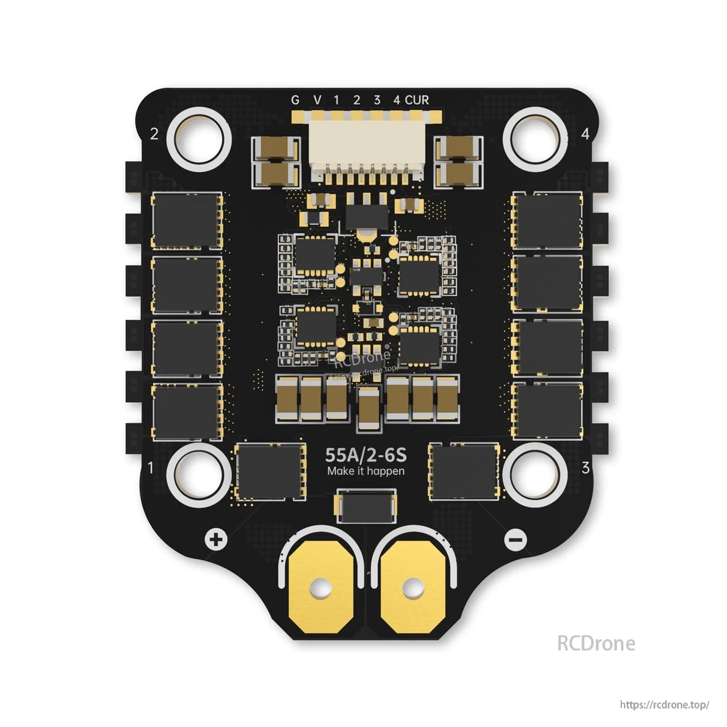 BrotherHobby Returner 55A 2–6S 4-in-1 ESC board with solder pads and 30.5x30.5mm mounting holes