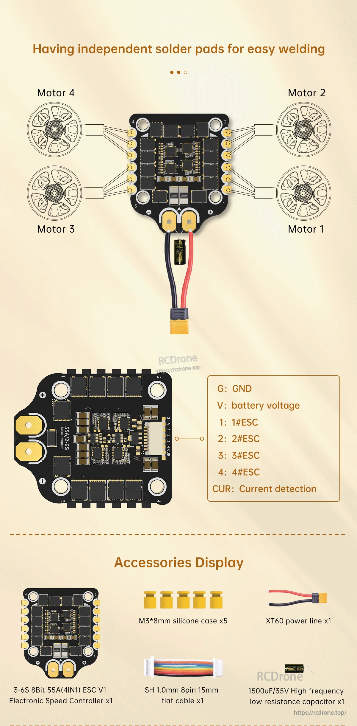 BrotherHobby Returner 3-6S 8Bit blheli_s 55A(4IN1) ESC V1