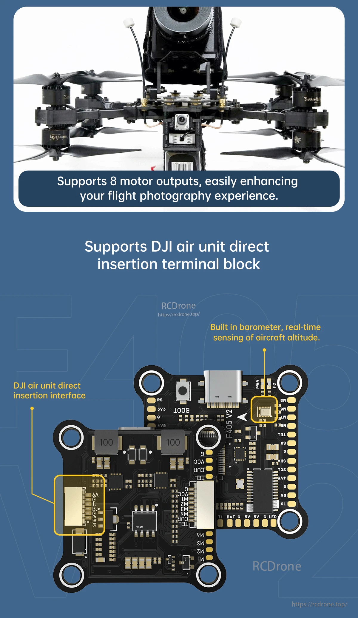 BrotherHobby Returner 3-6S F405 V2 Betaflight Flight controller
