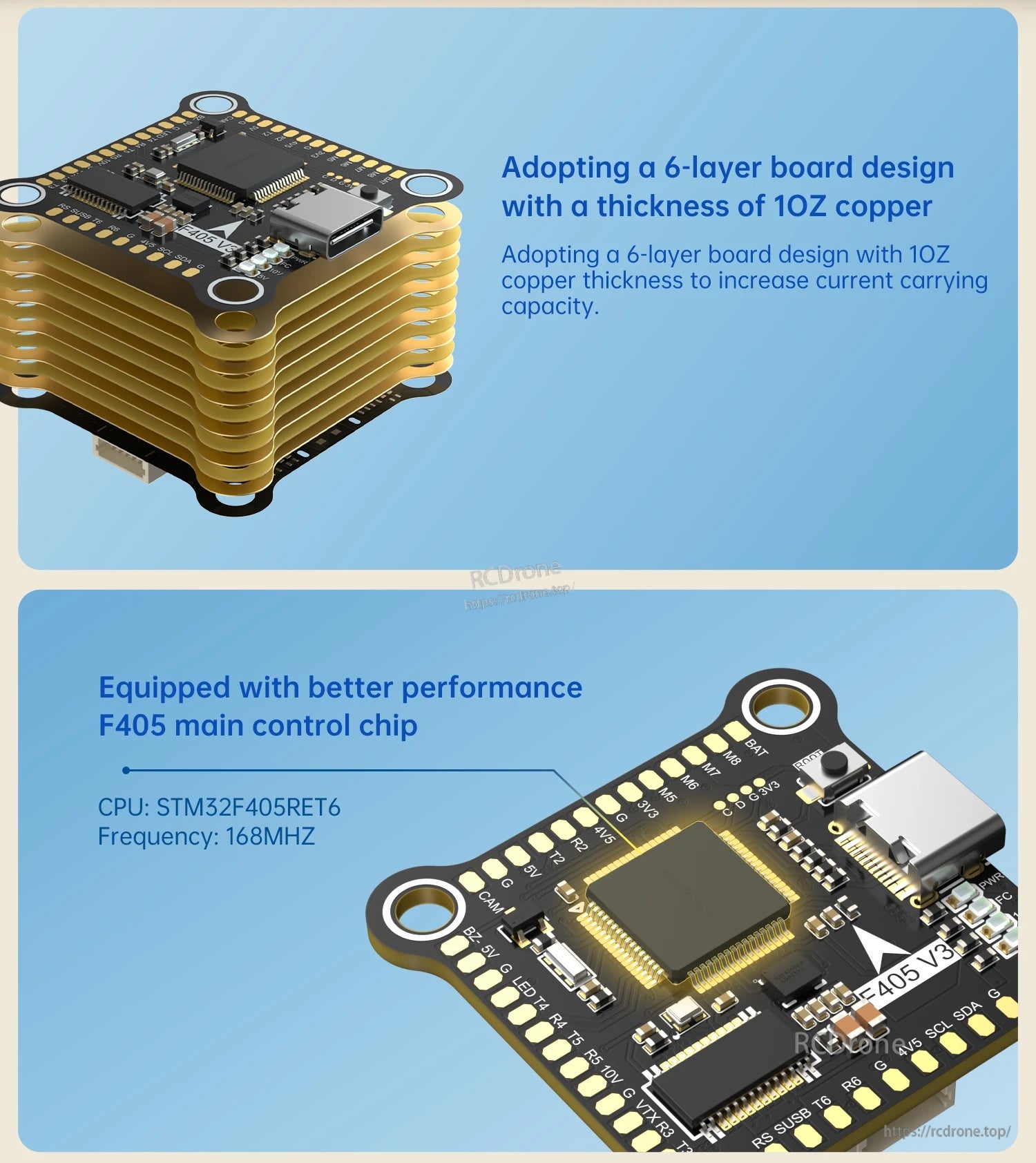 BrotherHobby Returner 3-6S F405 V3 Betaflight Flight controller