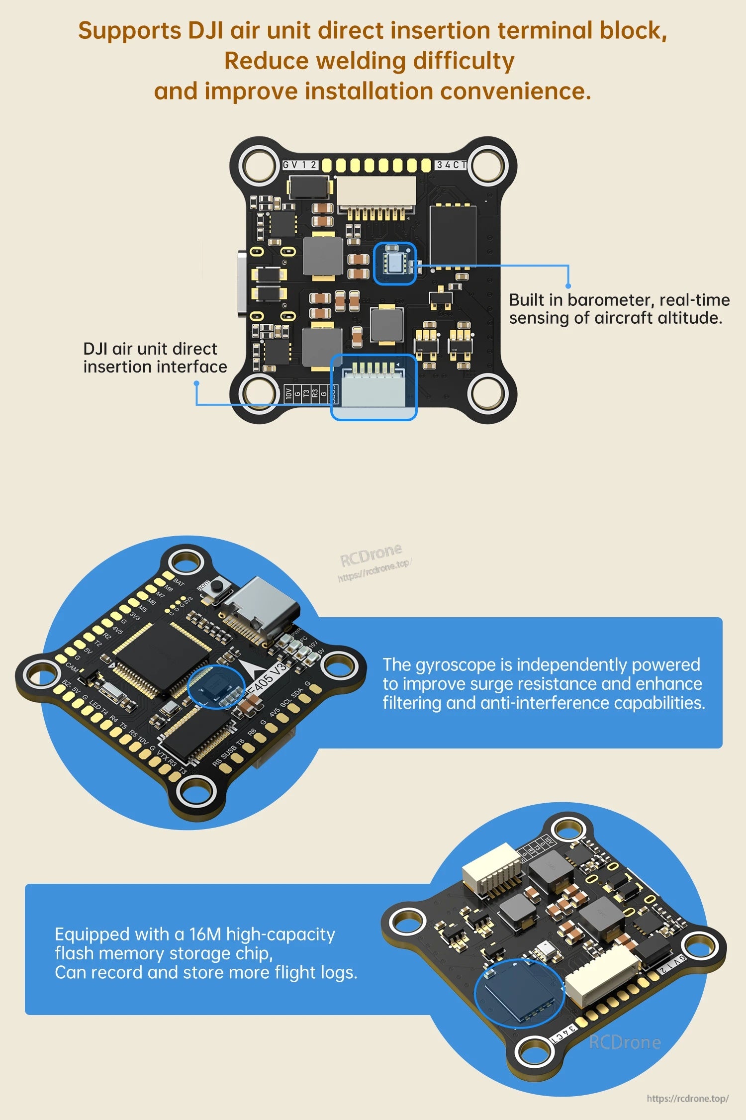 BrotherHobby Returner 3-6S F405 V3 Betaflight Flight controller