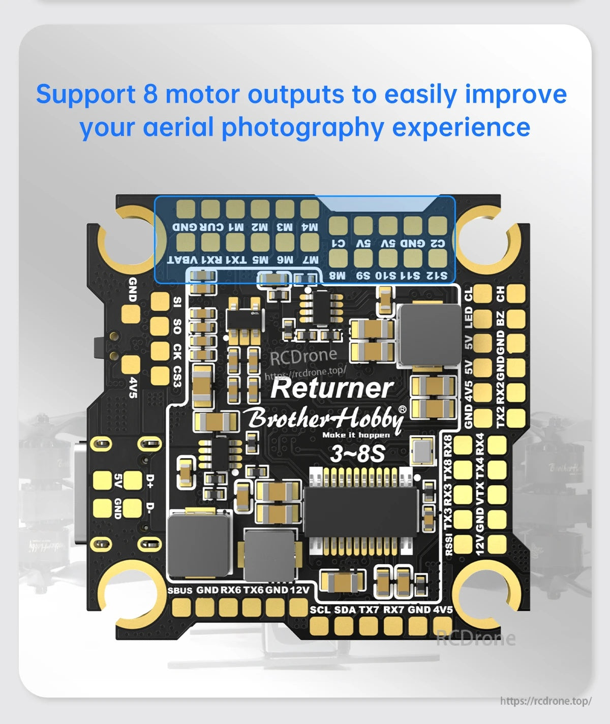 BrotherHobby Returner 3-8S H743 Betaflight Flight controller