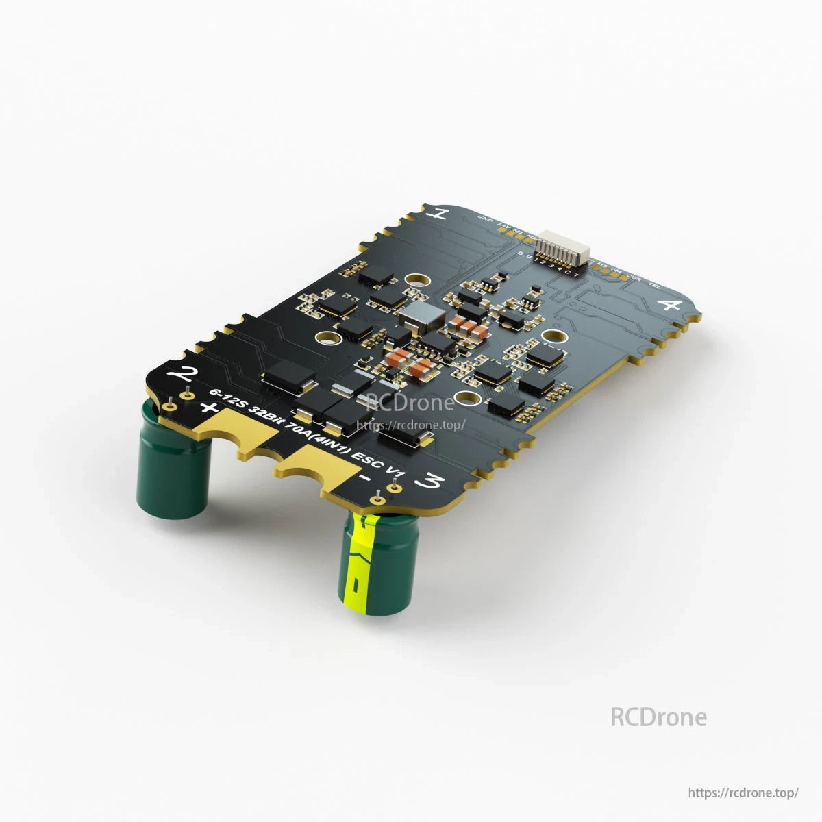 BrotherHobby Returner 6–12S 70A 4-in-1 ESC board with labeled motor pads and 30.5x30.5mm mounting