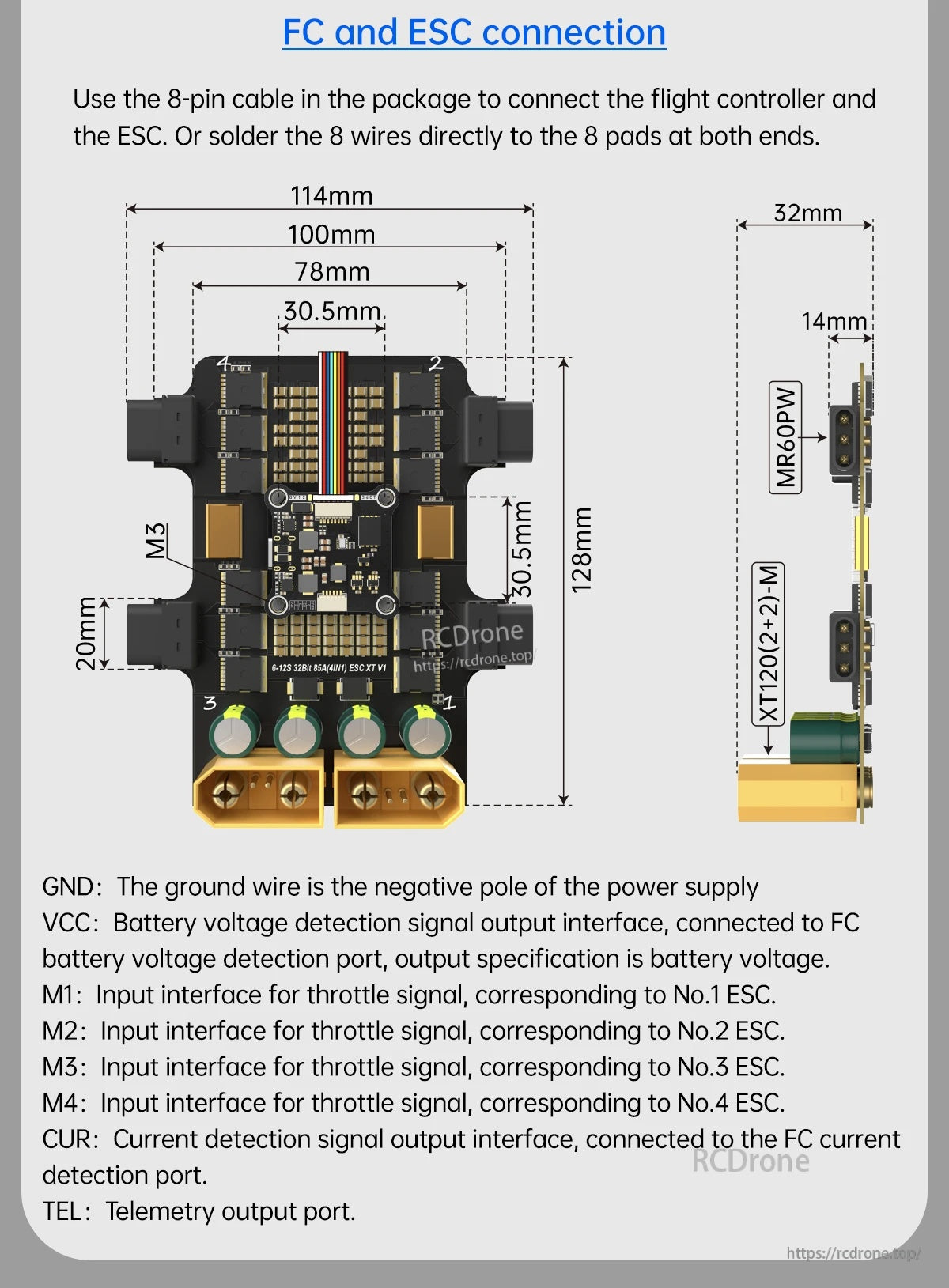 BrotherHobby Returner 6-12S 32Bit AM32 85A(4IN1) ESC XT V1