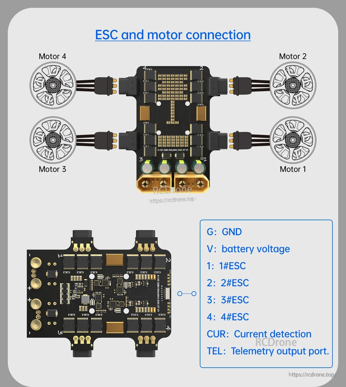 BrotherHobby Returner 6-12S 32Bit AM32 85A(4IN1) ESC XT V1