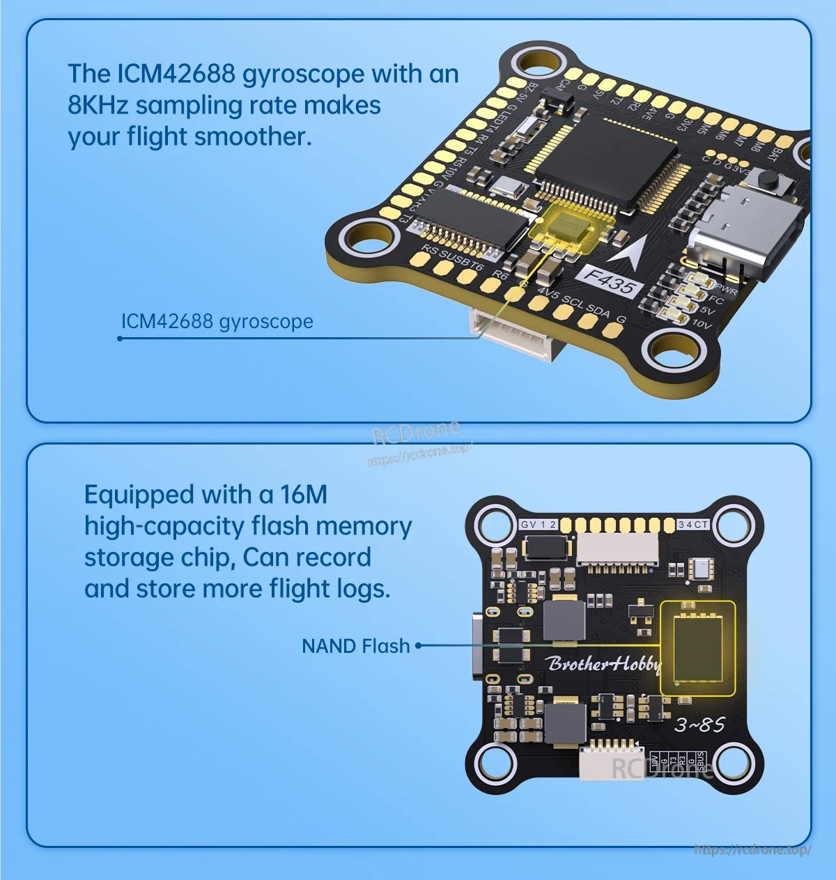 BrotherHobby Returner 3-8S F435 Betaflight Flight controller
