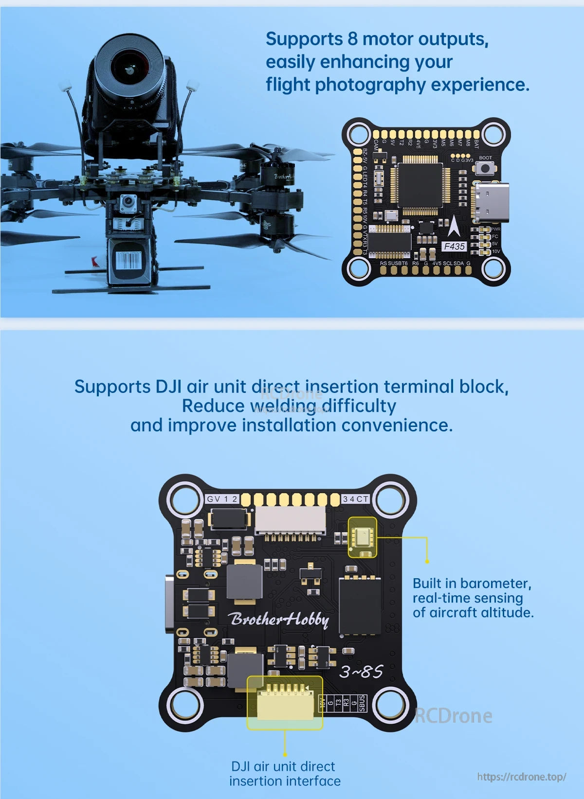 BrotherHobby Returner 3-8S F435 Betaflight Flight controller
