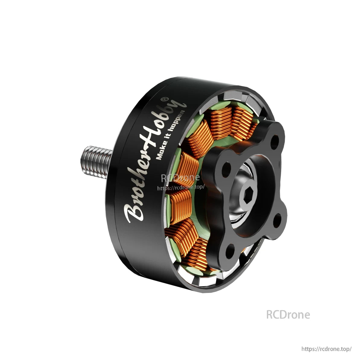 BrotherHobby SE 2807 1300KV CW brushless motor with copper windings and black housing, front view