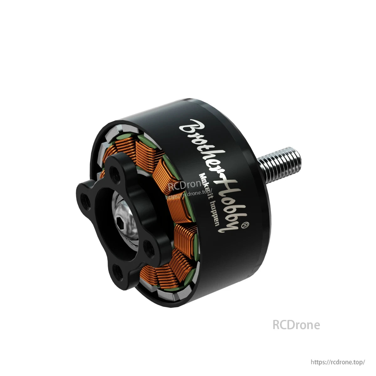 BrotherHobby SE 2810 1180KV Motor, BrotherHobby SE 2810 1180KV brushless drone motor with black housing, copper windings, and threaded shaft