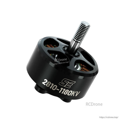 BrotherHobby SE 2810 1180KV Motor, BrotherHobby SE 2810 1180KV brushless drone motor with black housing and threaded shaft