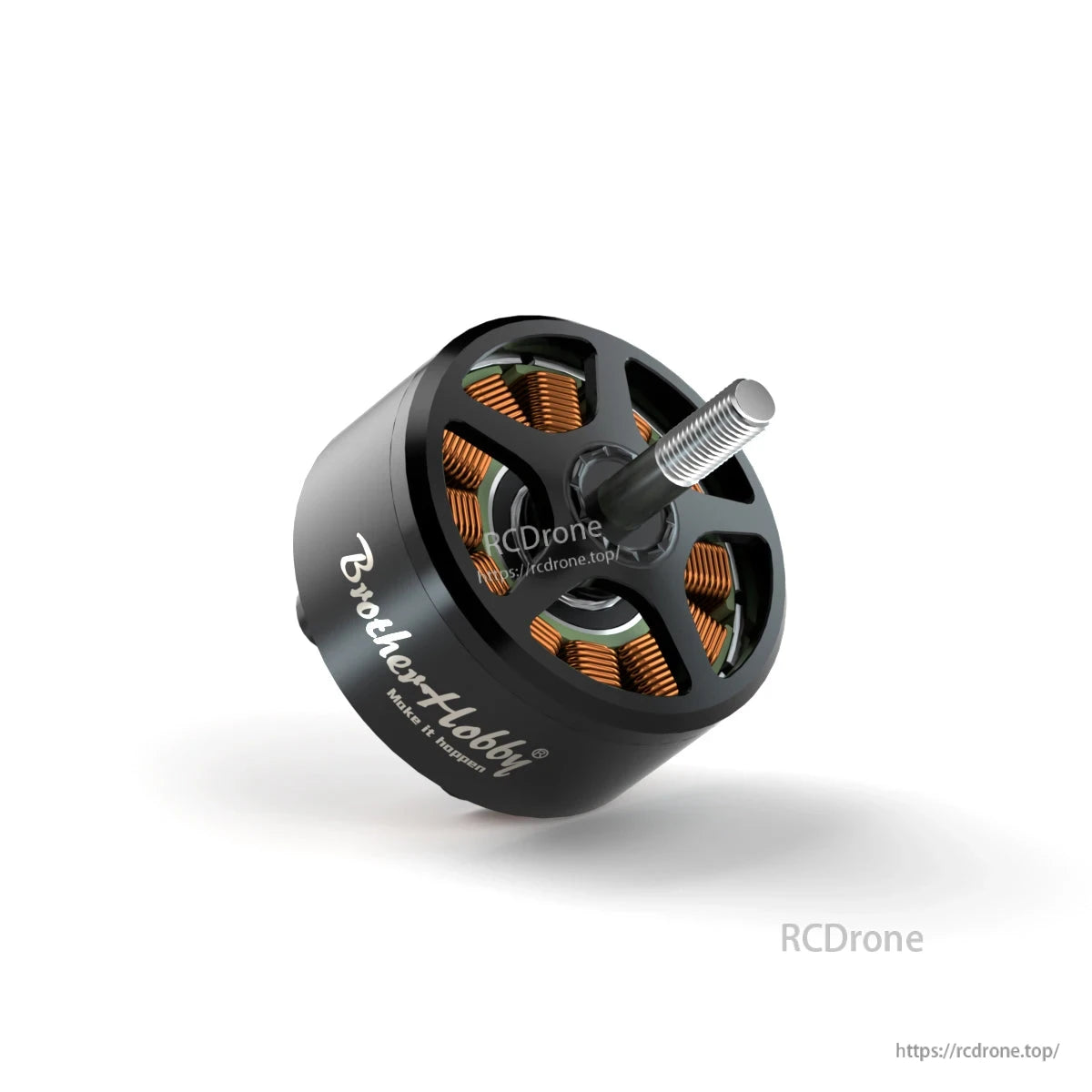 BrotherHobby SE 4215 480KV Motor, BrotherHobby SE 4215 480KV brushless drone motor with black housing, copper windings, and threaded shaft