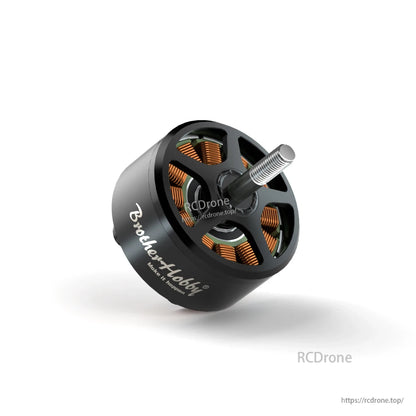 BrotherHobby SE 4215 480KV Motor, BrotherHobby SE 4215 480KV brushless drone motor with black housing, copper windings, and threaded shaft