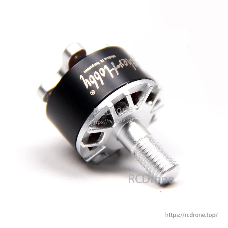 BrotherHobby Tornado T2 1407 CW brushless motor close-up with black can and threaded shaft
