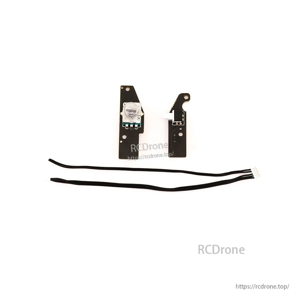 Button board and potentiometer assembly replacement set with two circuit boards and wiring harness