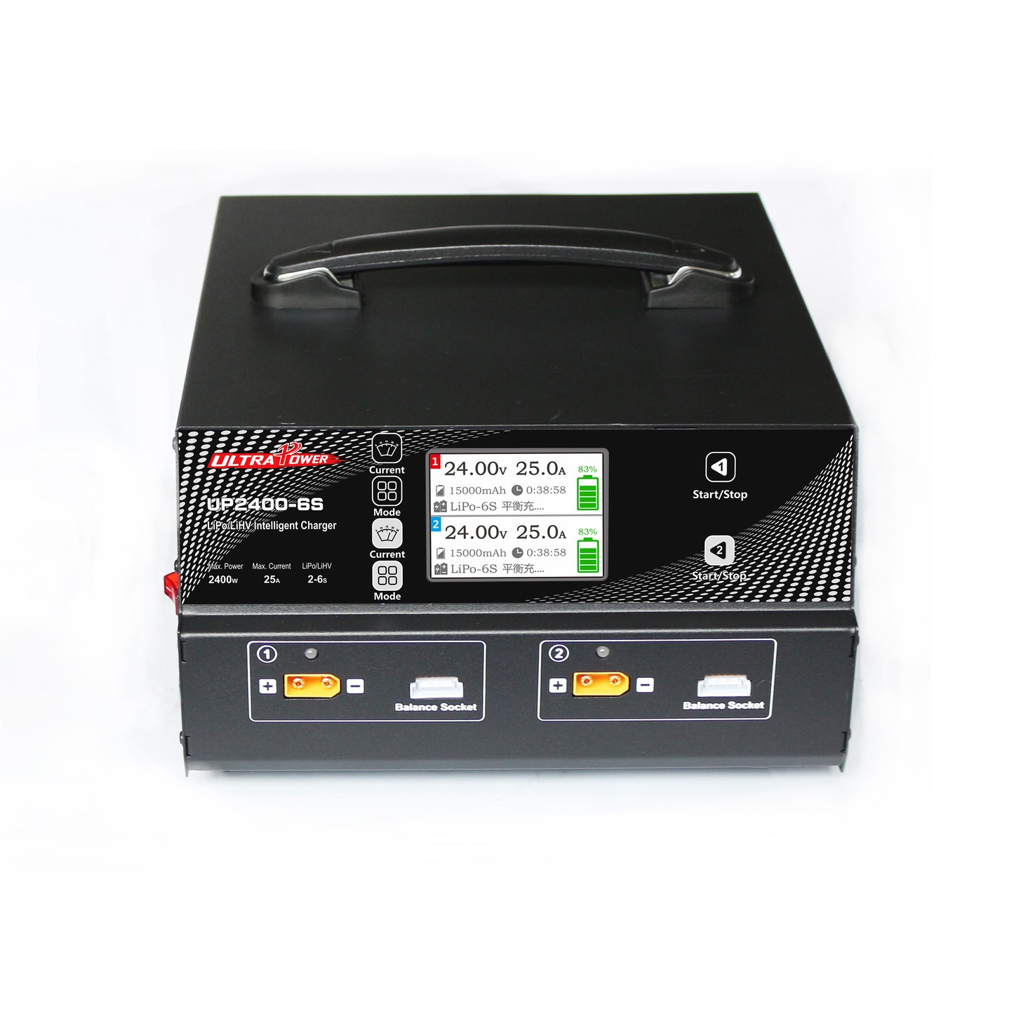 Ultra Power UP2400-6S 4X600W 25A 四通道 LiPo/LiHV 智能充電器