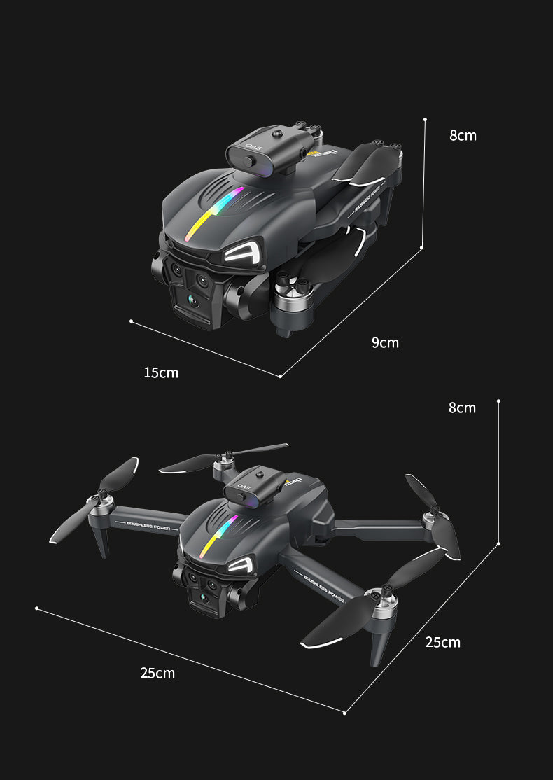 C15 Drone, Drone features 2500mAh battery, 35-minute flight time, 500-meter remote control range, and compact, foldable design.