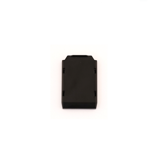 Zorro Module Bay Cover, black snap-in module bay cover panel on white background