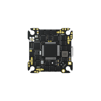 CADDXFPV F405HD ELRS AIO flight controller with 20A 4-in-1 ESC, top view with USB port