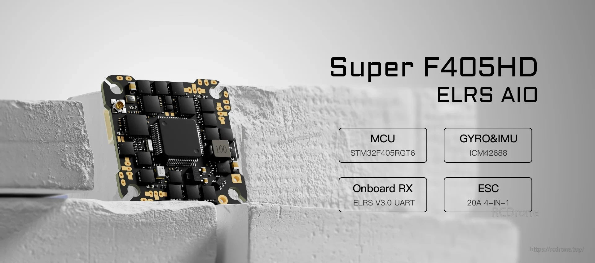 CADDXFPV F4_AIO_ELRS Super F405HD ELRS AIO flight controller with integrated 20A 4-in-1 ESC
